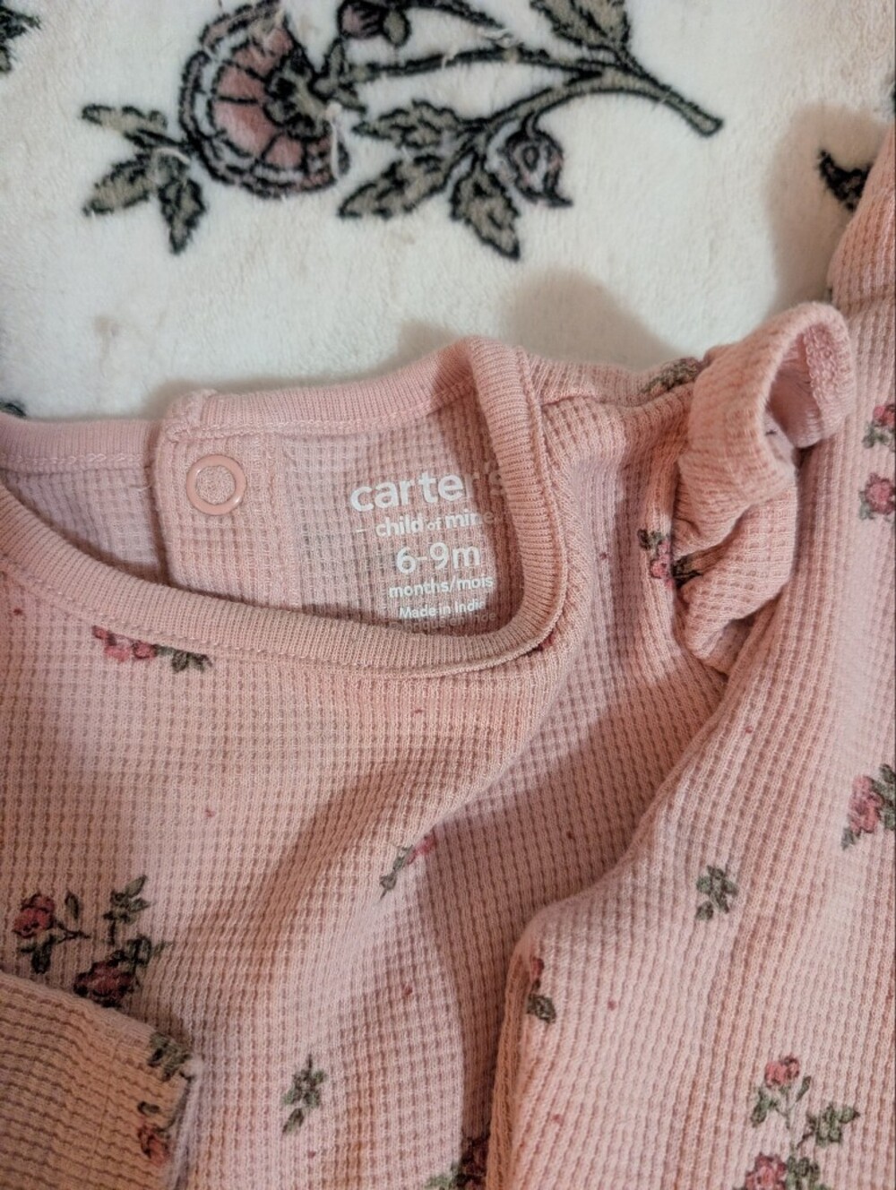 Carters Rose Floral Ribbed Set - Picture 2 of 2